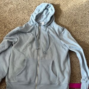 Better together blue zip up sweatshirt